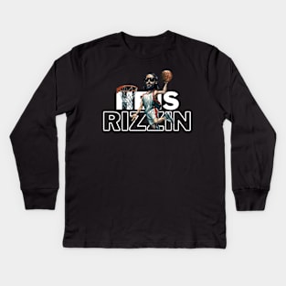 HE IS RIZZIN Kids Long Sleeve T-Shirt